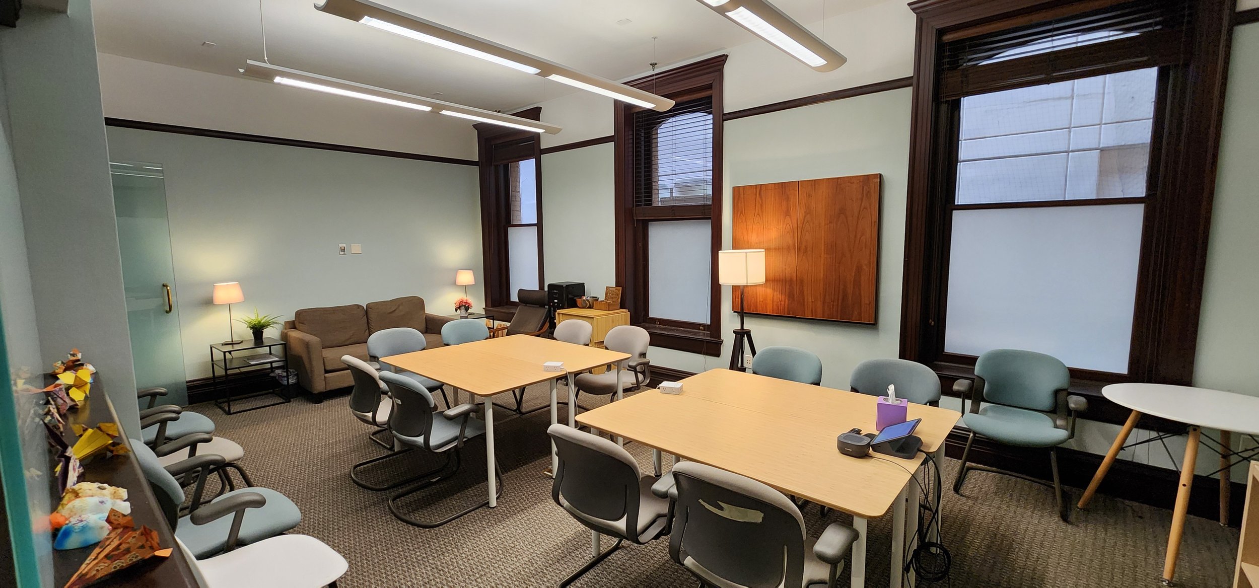 Office detail with furnishings and window light